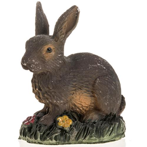 Conejo marrón resina belén 14 cm. 1