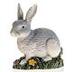 Graues Kaninchen für Krippe 14 cm, aus Harz s1