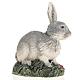 Graues Kaninchen für Krippe 14 cm, aus Harz s2
