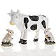 Nativity figurines, cow and rabbits in resin, 10cm s1