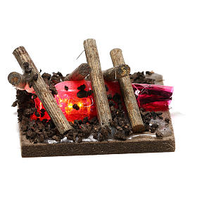 Fornos e Fogueiras para o Presépio: Fogo 2 Led intermitentes 5x5 cm