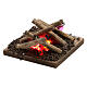 Electric fire for nativities, 2 intermittent LED lights 5x5cm s2