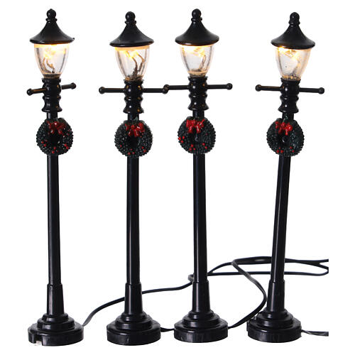 Battery powered street lamps, set of 4, H10cmBattery powered st 1