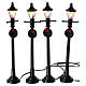 Battery powered street lamps, set of 4, H10cmBattery powered st s1