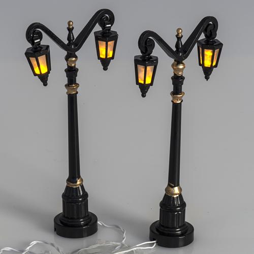 Battery powered street lamps, set of 2, H10cm 2