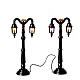 Battery powered street lamps, set of 2, H10cm s5