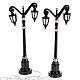 Battery powered street lamps, set of 2, H10cm s1