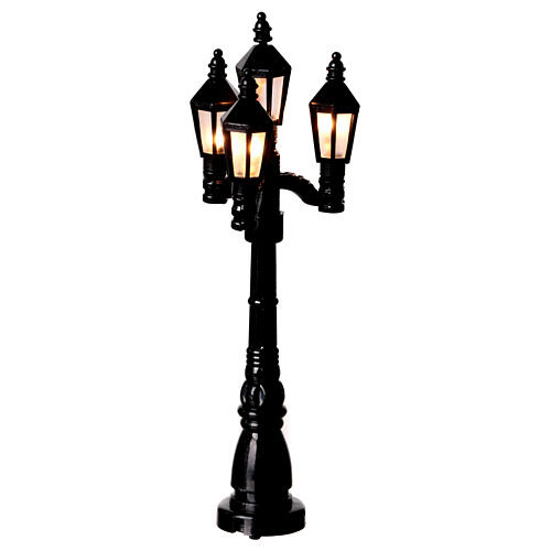 Battery powered street lamp with 4 lights, H11cm 1