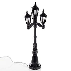 Luzes e Lamparinas para o Presépio: Candeeiro iluminação pública 4 luzes de pilhas h 11 cm Luzes e Lamparinas para o Presépio: Candeeiro iluminação pública 4 luzes de pilhas h 11 cm