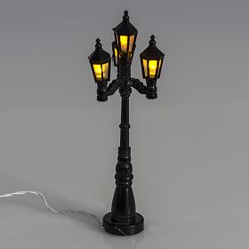 Luzes e Lamparinas para o Presépio: Candeeiro iluminação pública 4 luzes de pilhas h 11 cm Luzes e Lamparinas para o Presépio: Candeeiro iluminação pública 4 luzes de pilhas h 11 cm