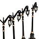 Battery powered street lamps, set of 4, 3x1.5x10cm s2
