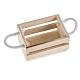 Nativity accessory, wooden box with rope handles s1