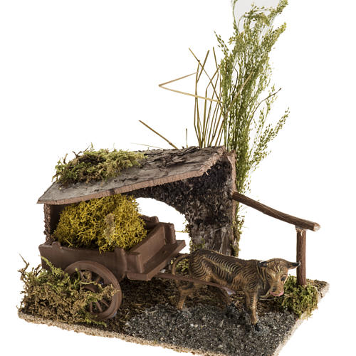 Ox with lichen cart, nativity setting 1