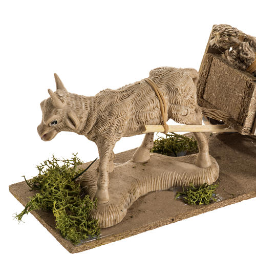 Boeuf avec chariot  milieu crèche 2