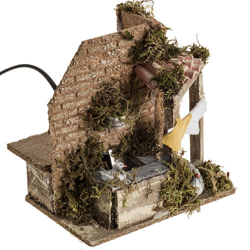Nativity fountain with duck and hanged clothes 2