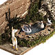 Nativity scene figurines, goat and 3 geese in the pond s2