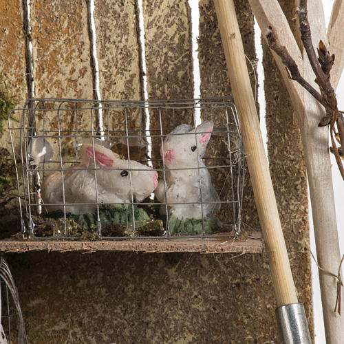 Milieu crèche de Noel avec lapins 3