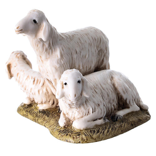 Trois moutons crèche de Noel Landi 11 cm 2