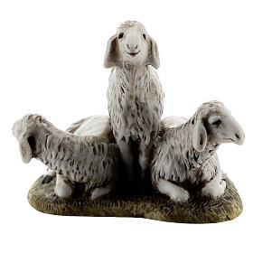Grupo três ovelhas para Presépio Landi com figuras de altura média 11 cm