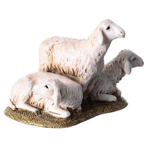 Grupo três ovelhas para Presépio Landi com figuras de altura média 11 cm 3