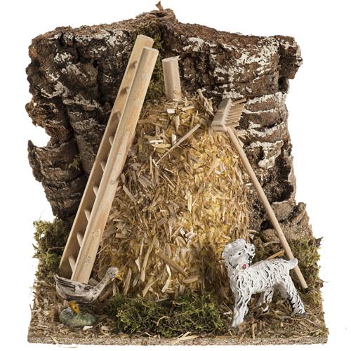 Nativity setting, haystack 1