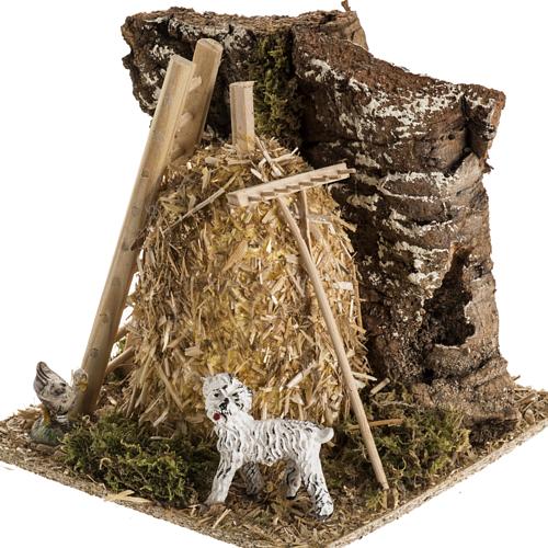 Nativity setting, haystack 3