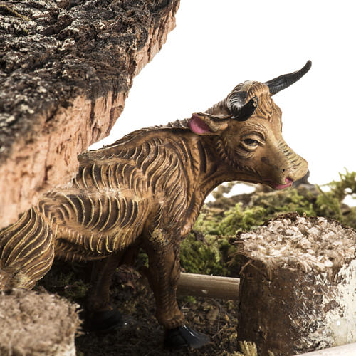 Vache avec oie milieu crèche de Noel 5