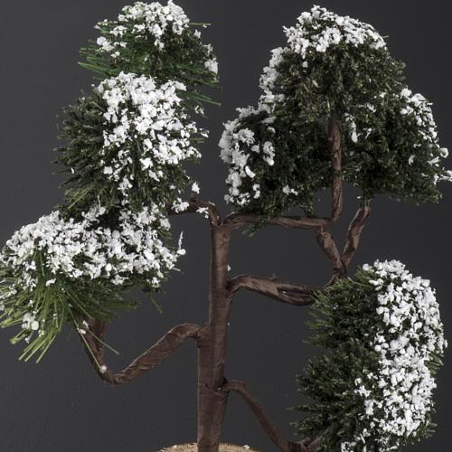 Mini arbre enneigé crèche Noel 12 cm 2