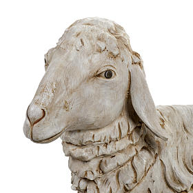 Ovelha deitada 90x50x49 cm resina para Presépio Fontanini com figuras de altura média 180 cm
