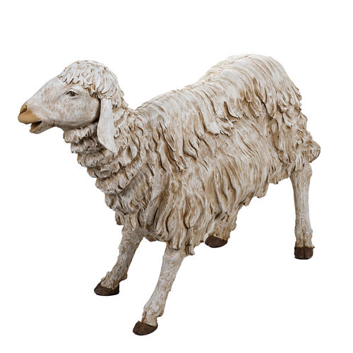 Mouton debout crèche 180 cm résine Fontanini 3