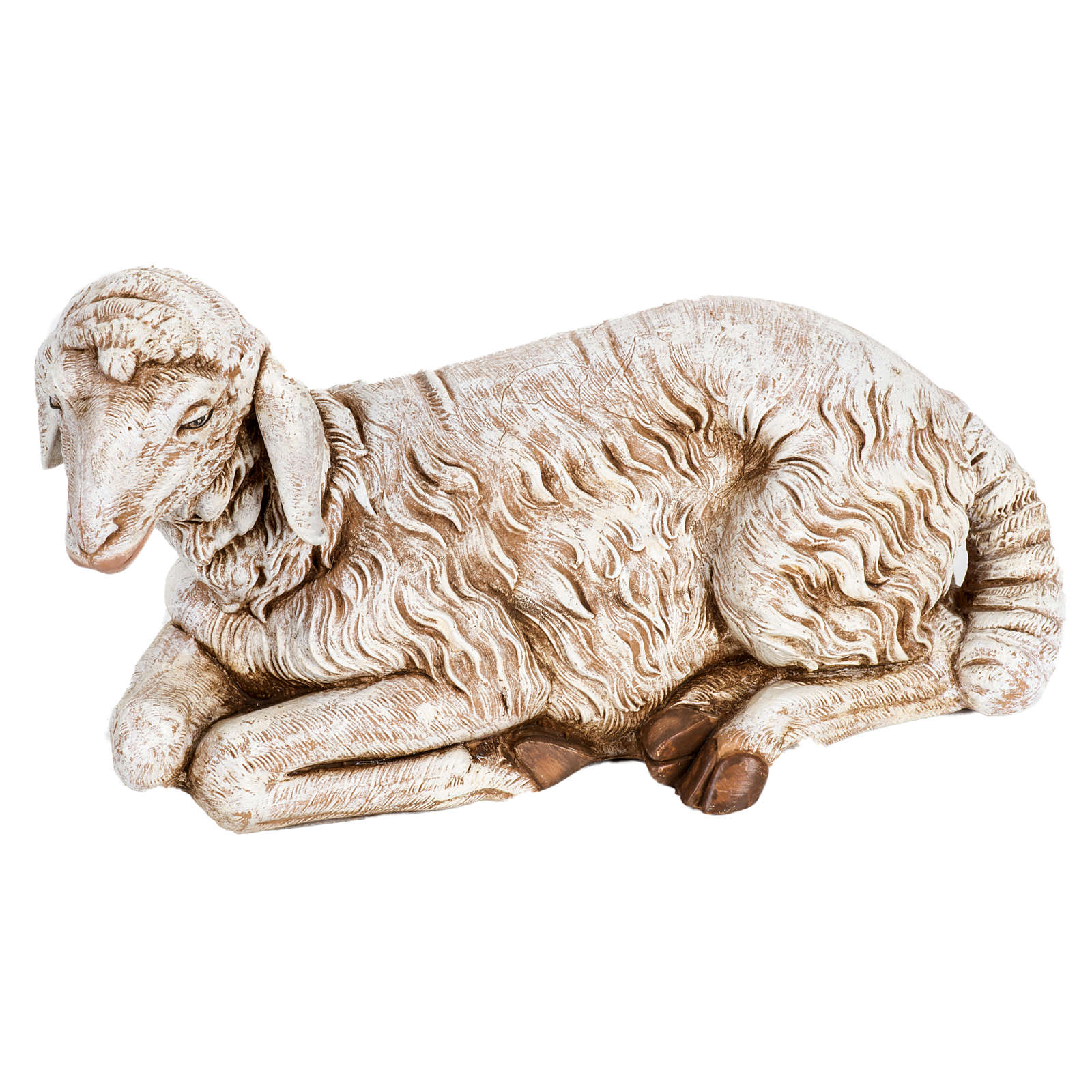 Mouton couché crèche Fontanini 65 cm résine  vente en ligne sur HOLYART