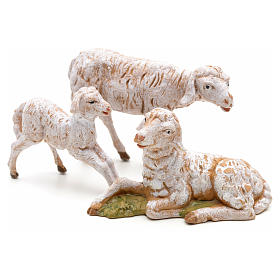 Famiglia di pecore 3 pz cm 12 Fontanini pvc