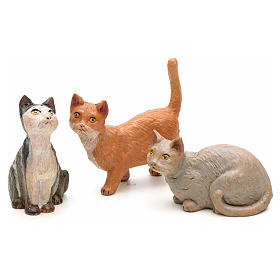 Animales para el pesebre: 3 Gatos para pesebre 30 cm Fontanini Animales para el pesebre: 3 Gatos para pesebre 30 cm Fontanini