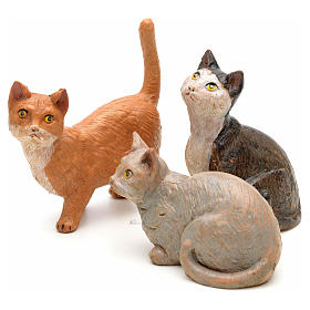Animali presepe: 3 Gatti per presepe 30 cm Fontanini Animali presepe: 3 Gatti per presepe 30 cm Fontanini