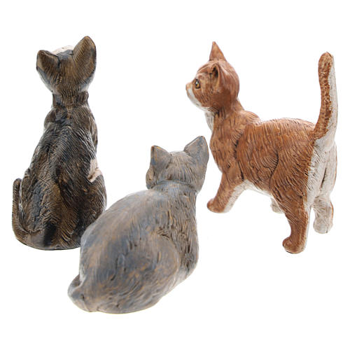 Três gatos para presépio Fontanini com figuras de altura média 30 cm 2