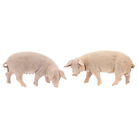 Famille de porcs pour crèche 12 cm Fontanini 4 pcs