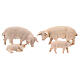 Famille de porcs pour crèche 12 cm Fontanini 4 pcs s1