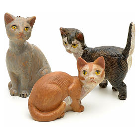 Famille de chats crèche Fontanini 19 cm