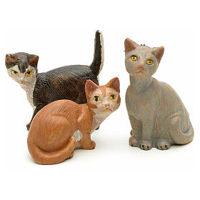 Famille de chats crèche Fontanini 19 cm
