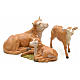 Vaca com 2 vitelos para Presépio Fontanini com figuras de altura média 12 cm s1