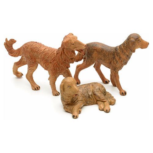 Cães para Presépio Fontanini com figuras de altura média 12 cm 2