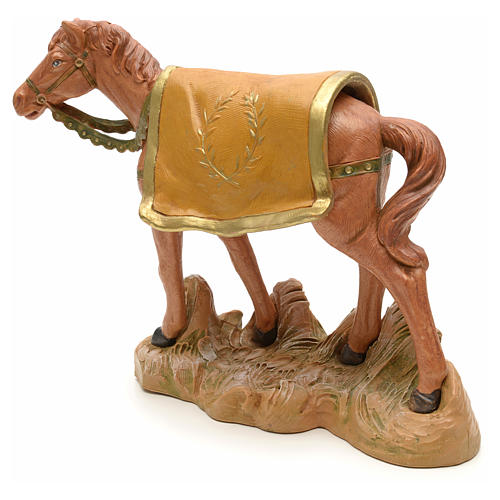 Cavalo castanho para Presépio Fontanini com figuras de altura média 19 cm 2