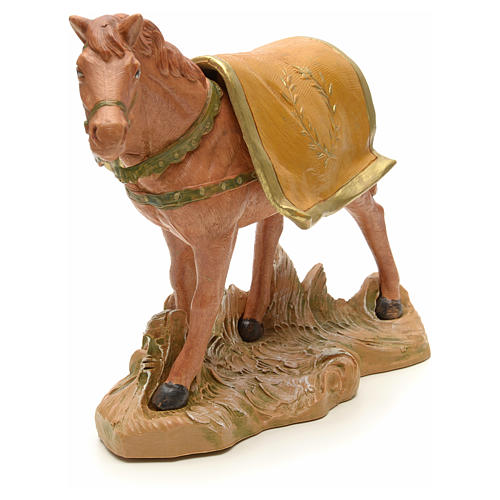 Cavalo castanho para Presépio Fontanini com figuras de altura média 19 cm 4