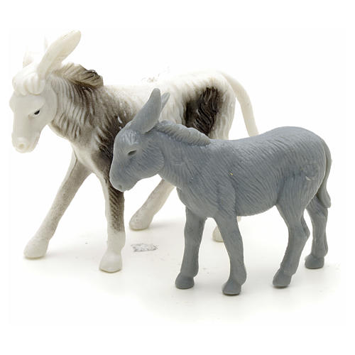 Nativity figurine, donkeys for shepherd measuring 6cm 1