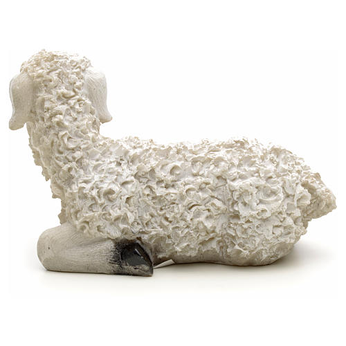Schaf Krippe aus Harz 16x6x8 cm 2