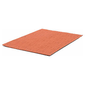 Painel para telhado telhas pequenas vermelhas 50x35 cm