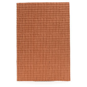 Plaque pour toit en tuiles couleur terre cuite 50x35 cm