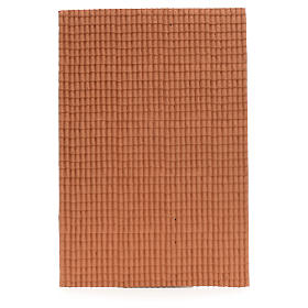 Painel para telhado telhas cor de terracota 50x35 cm