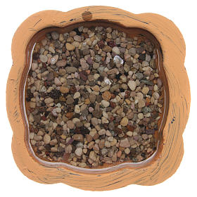 Lake basin with pebbles for nativities, water effect