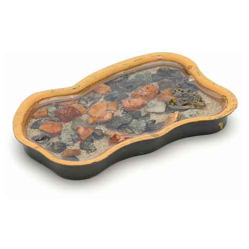 Lake basin with pebbles for nativities, water effect 3